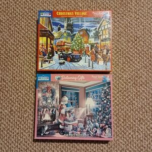 White Mountain Christmas Puzzle Lot